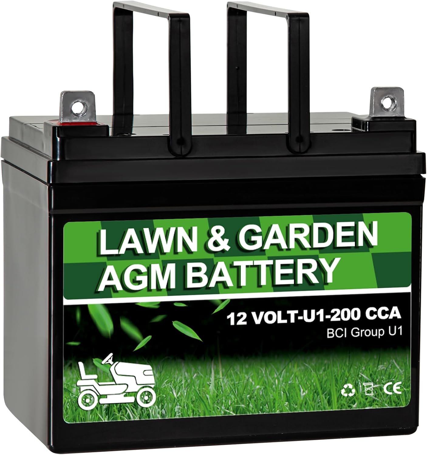 12V 200 CCA AGM Lawn & Garden Battery - Group U1 SLA Starting Battery for Tractors, Mowers & Lawn Equipment - Compatible with John Deere, Toro, Cub Cadet, Craftsman - Perfect for Outdoor Power Equipment & Farm Use