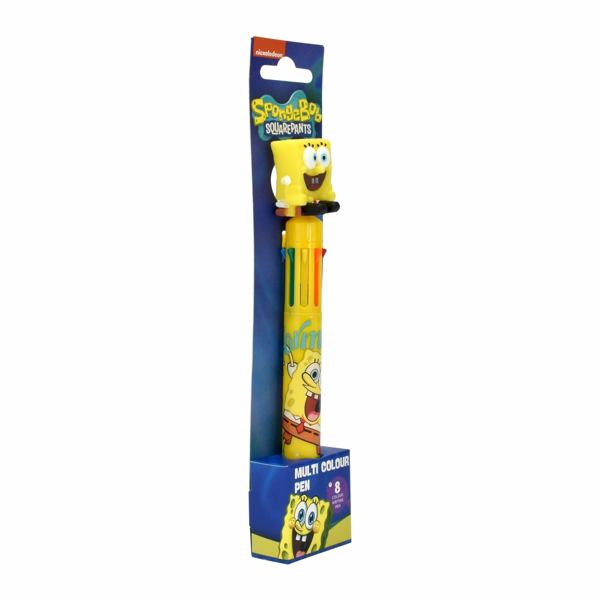 Spongebob Squarepants Thumbs Up Pen - 8 Color Changing Gel Pen Set, Official Merchandise, Perfect Gift for Kids & Fans - Great for School, Office & Collectibles