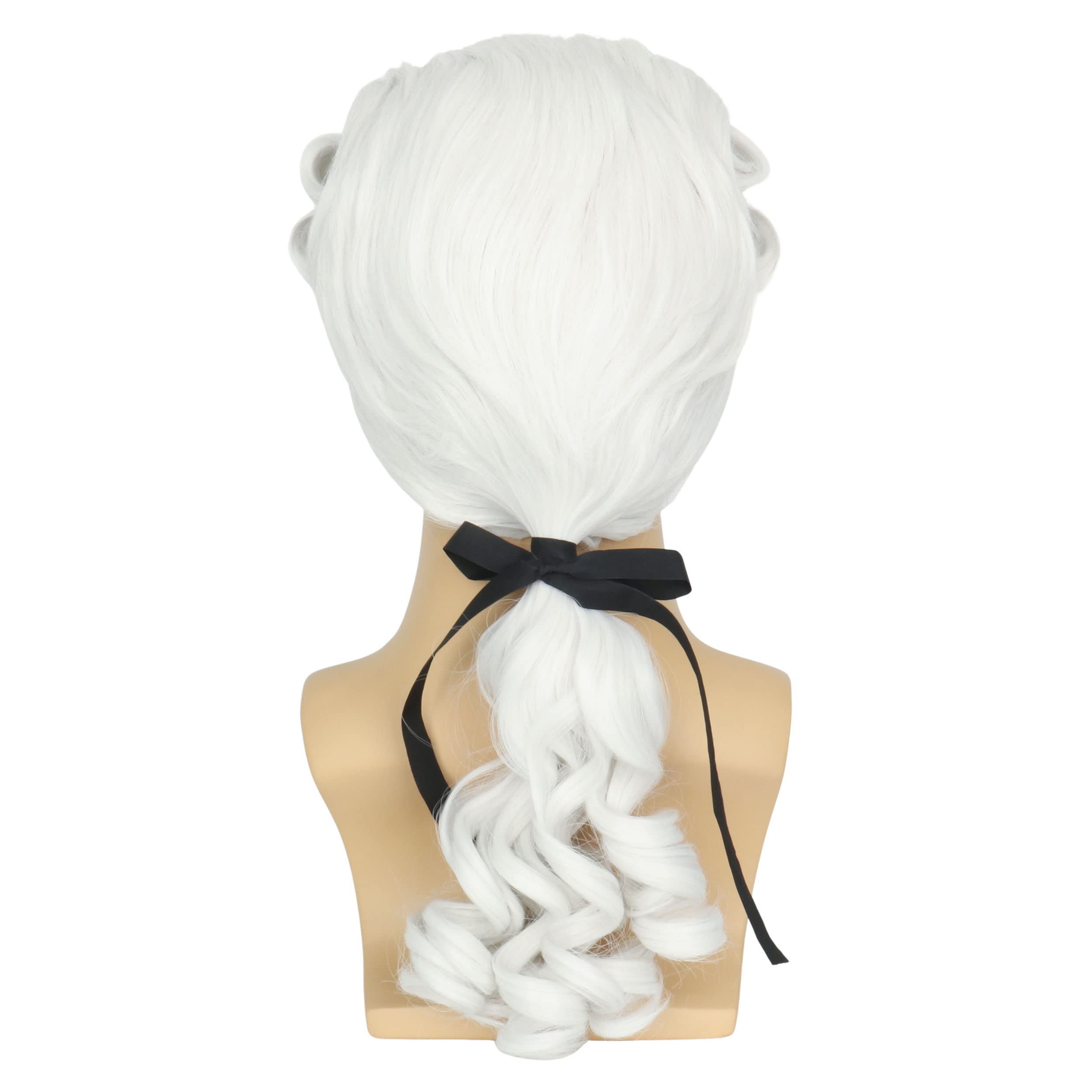 Colonial Judge Wig for Men - White Powdered Costume Wig for Halloween, Cosplay, and Themed Parties - Perfect for Historical Reenactments and Costume Events