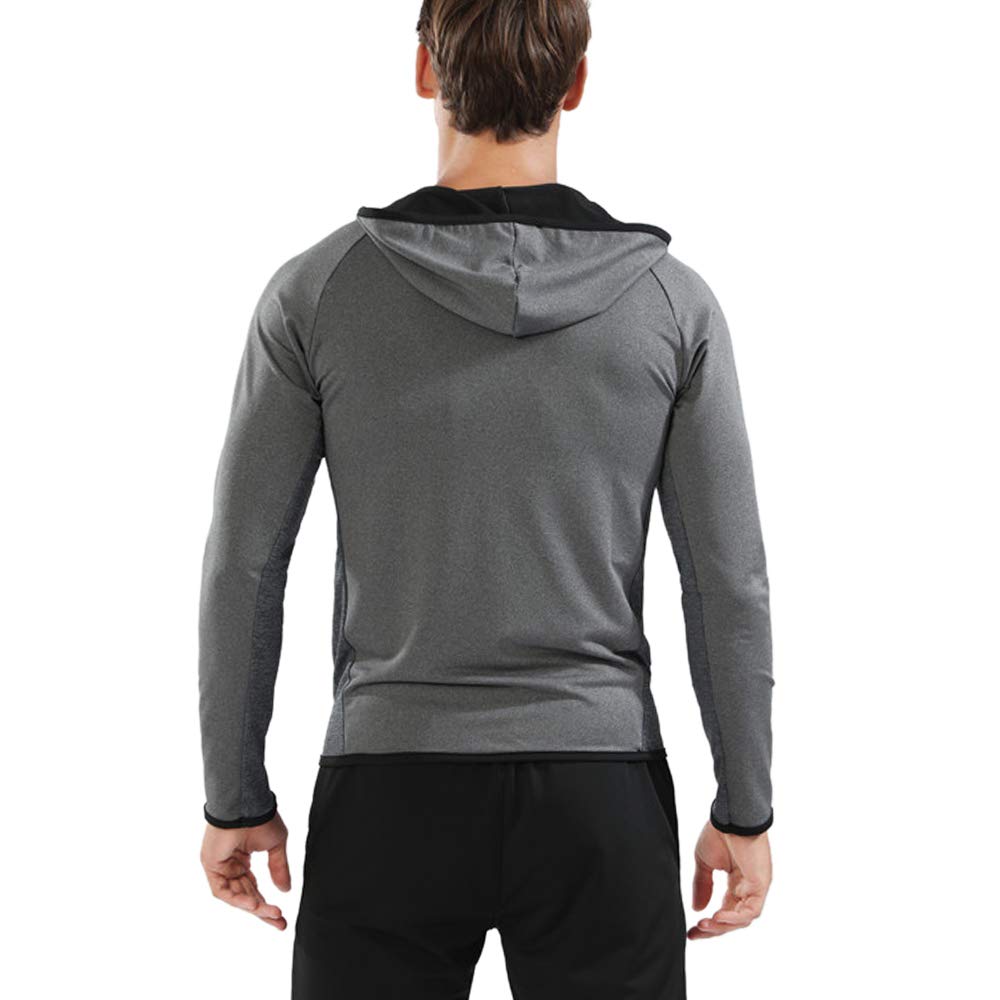 Men's Zipper Running Hoodie - Lightweight Sport Jacket for Fitness & Gym - Breathable Workout Top for Jogging, Training & Outdoor Activities