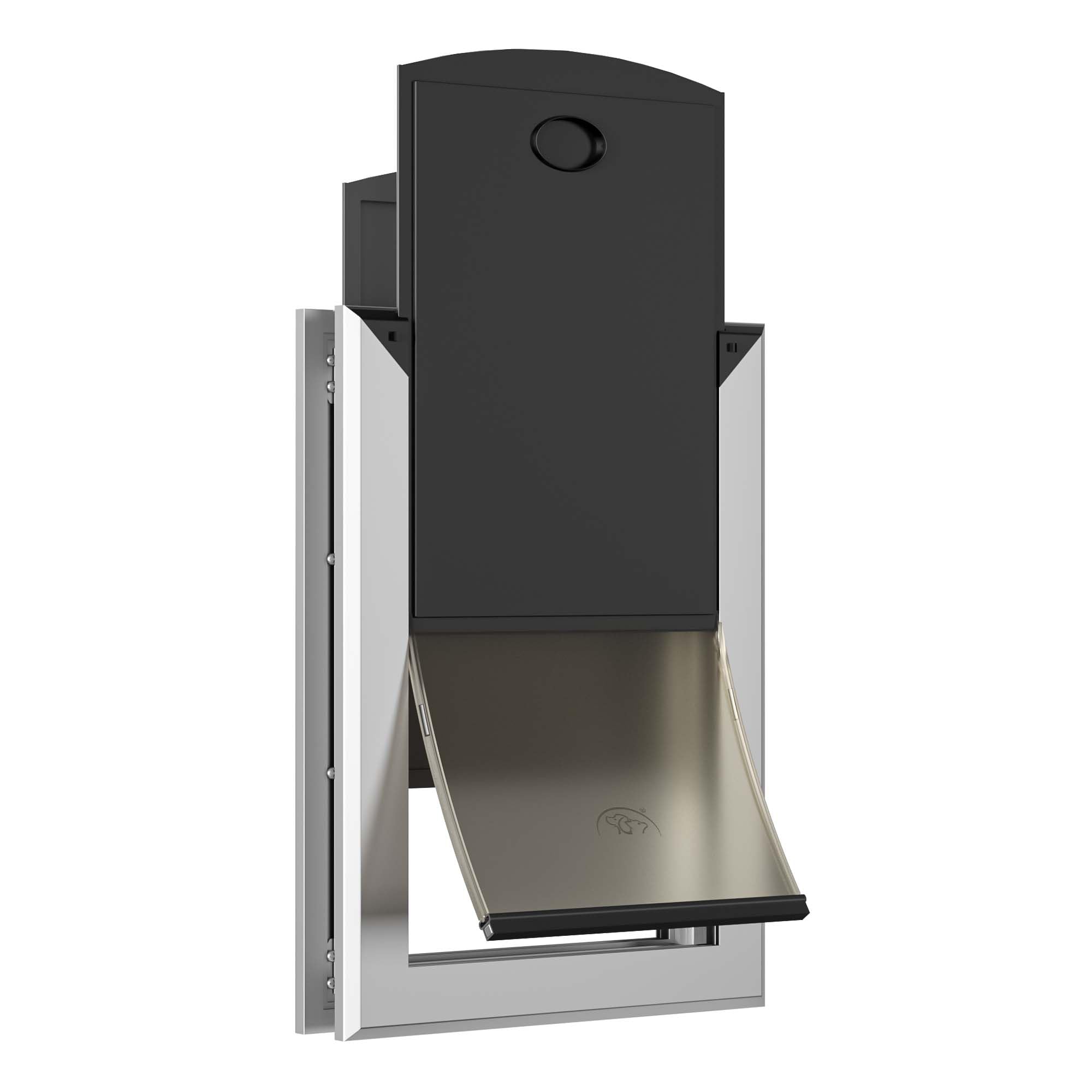 MAVRICFLEX Heavy Duty Dog Door - Double Sliding Lock Panel, Energy Efficient Rugged Aluminum Pet Door for Large Dogs Up to 40lbs - Easy Installation with Magnetic Flap - Perfect for Backyard, Patio & Indoor Use
