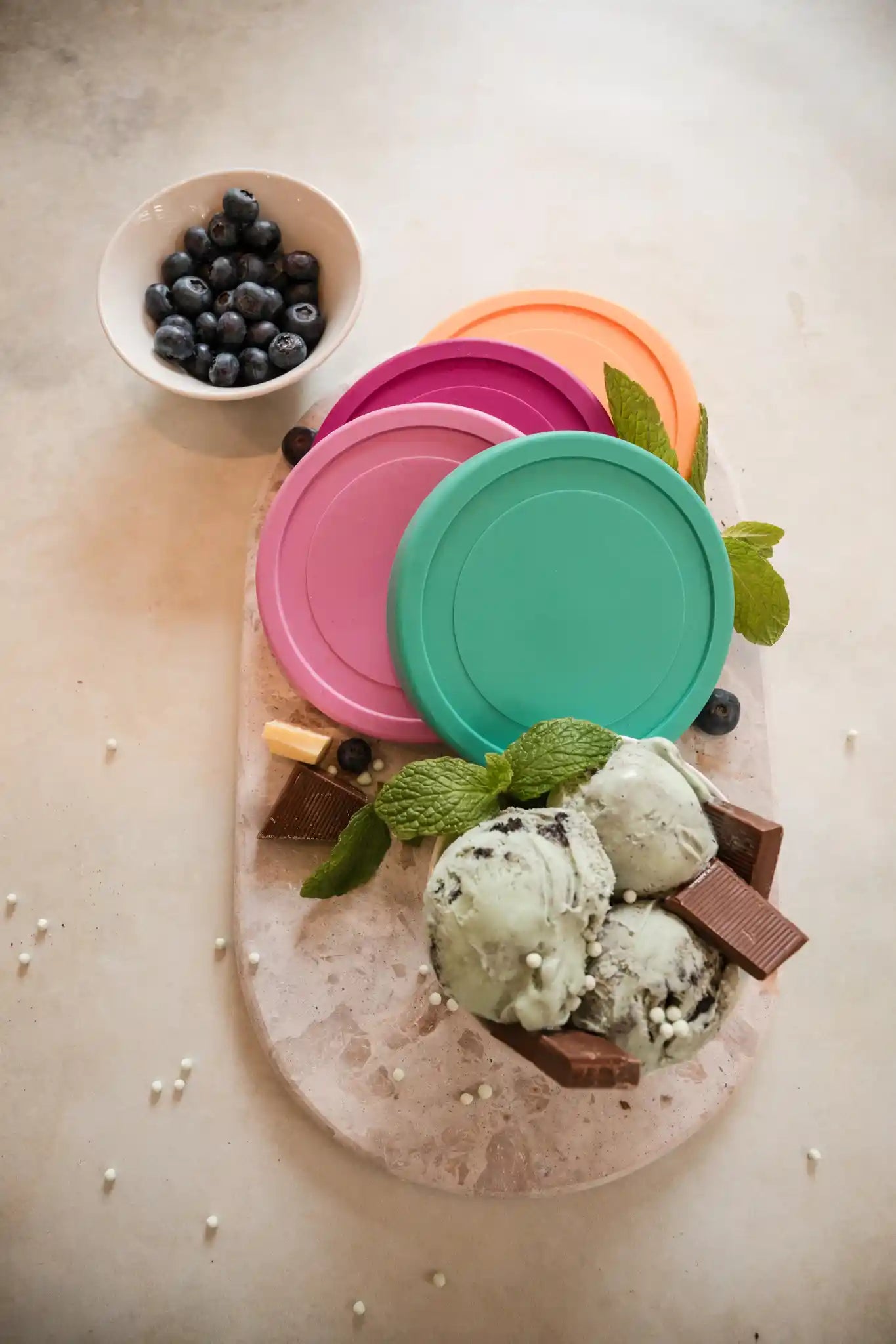 4-Piece Silicone Mixed Lid Set - Airtight & Leakproof for Food Storage - Perfect for Meal Prep, Leftovers & Freezing