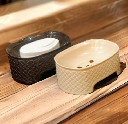 CSM Soap Holder Stand - Self Draining Soap Dish for Shower, Bathroom, Kitchen & Bathtub - Plastic Soap Case with Drainage Holes (Set of 4, Multicolor) - Perfect for Keeping Countertops Dry & Organized in Wet Areas