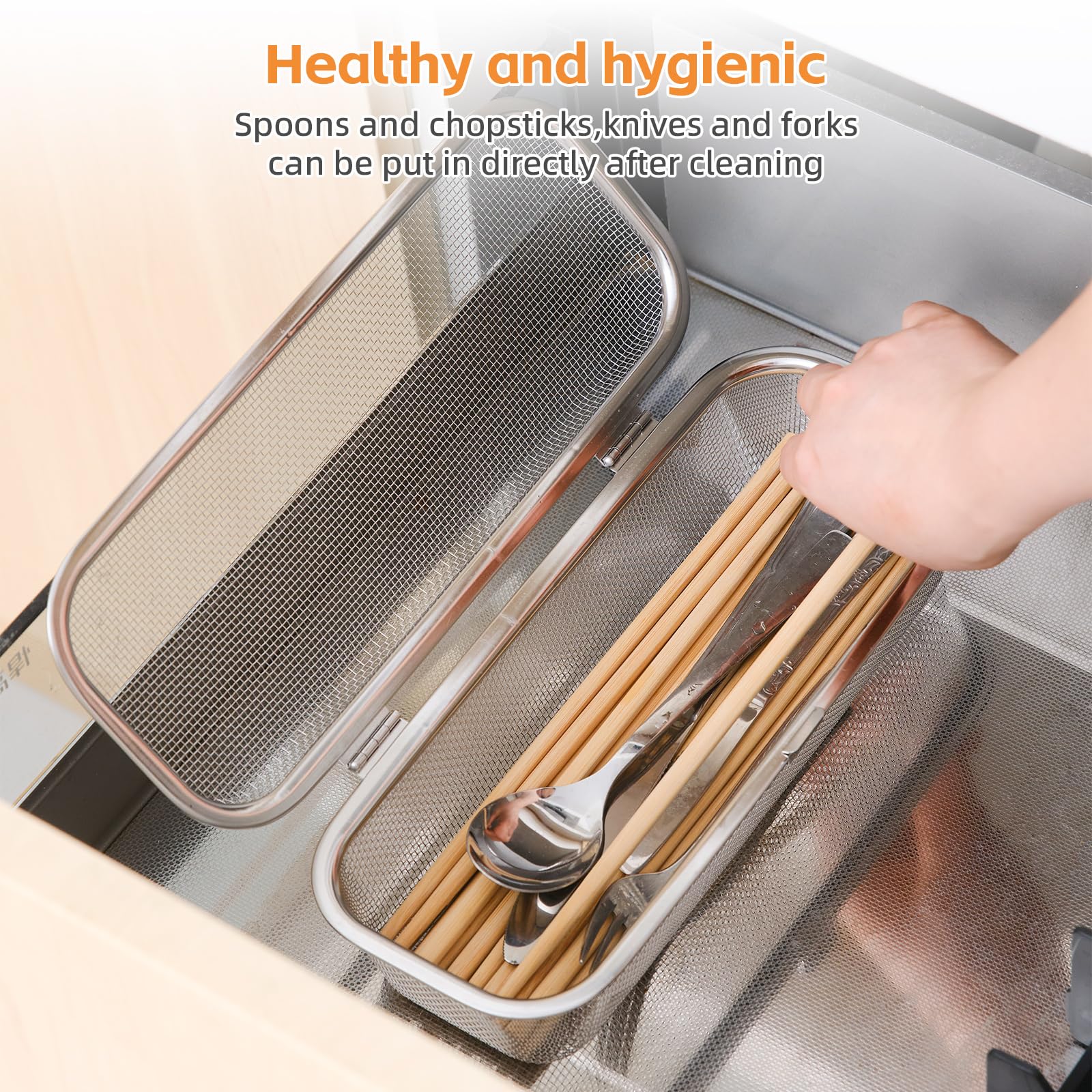 Stainless Steel Dishwasher Silverware Basket - Replacement Utensil Holder with Mesh Drain for Small Kitchen Items | Perfect for Organizing Cutlery, Baby Bottles & Kitchen Tools