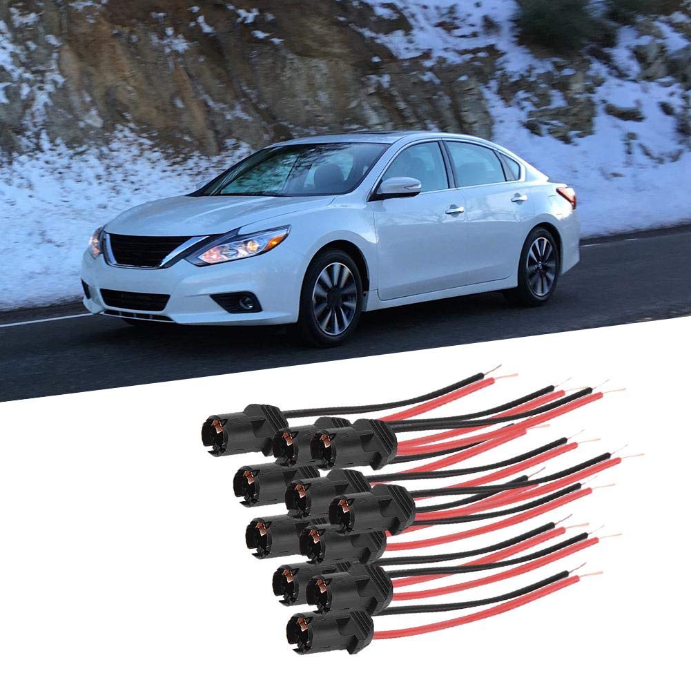 10Pcs T10 Wedge Bulb Holder - Female Extension Connector Socket Base for LED Lights - Compatible with Cars, Trucks, Boats & Marine Vehicles - Perfect for Interior Dome Lights, Dashboard Indicators & Tail Light Replacements