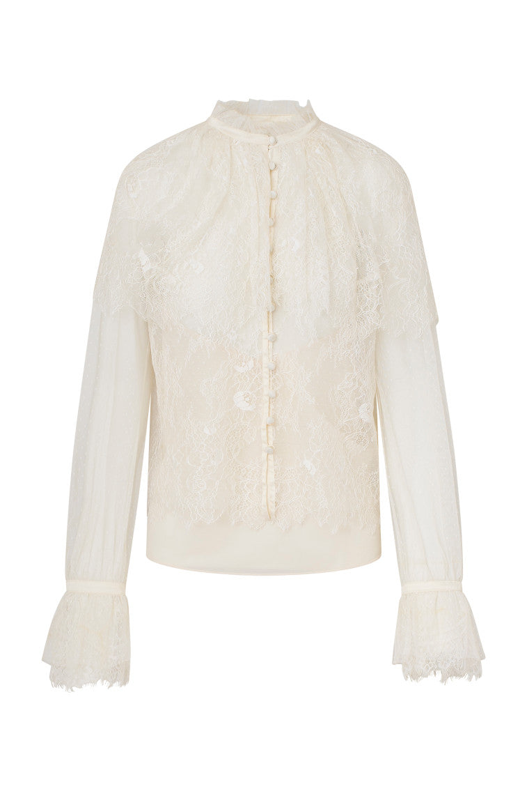 Elegant Duquette Sheer Lace Top for Women - Breathable & Stylish Blouse for Casual Outings, Date Nights & Summer Fashion