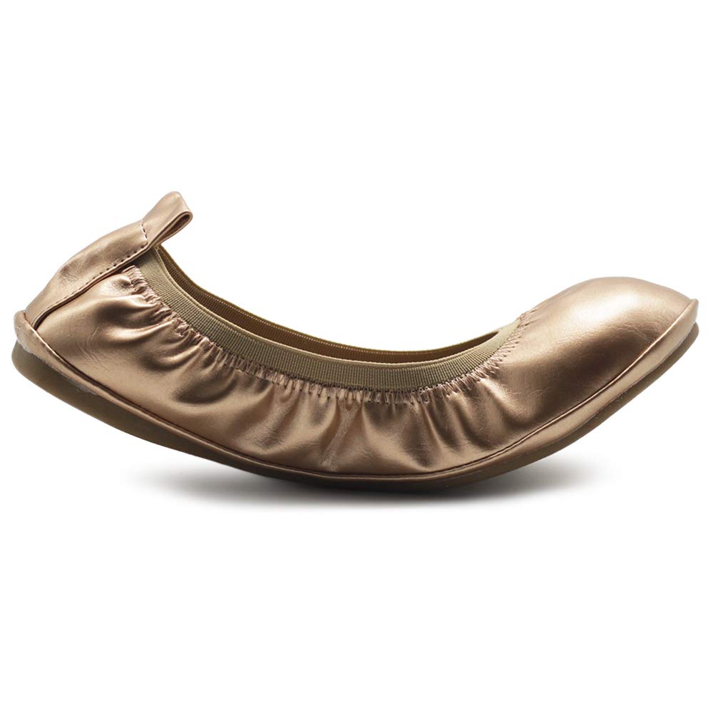 Ollio Women's Comfort Ballet Flats with Shoe Collar Pull Tab - Slip-On Loafers for Work, Office & Casual Wear