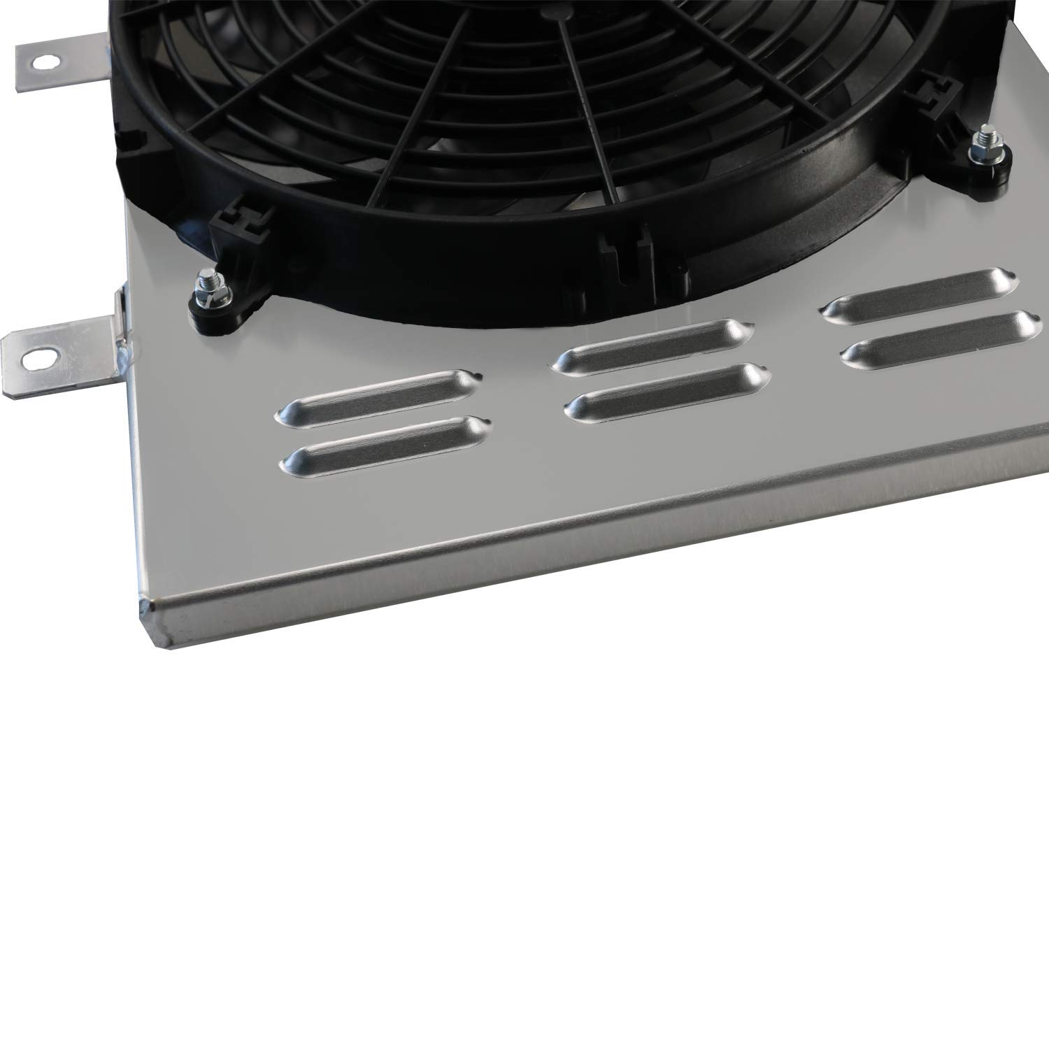 Primecooling 12-Inch Aluminum Radiator Shroud with Fan - Compatible with Chevy Models 1963-1968 | High-Performance Cooling Upgrade for Classic Car Restoration & Hot Weather Driving