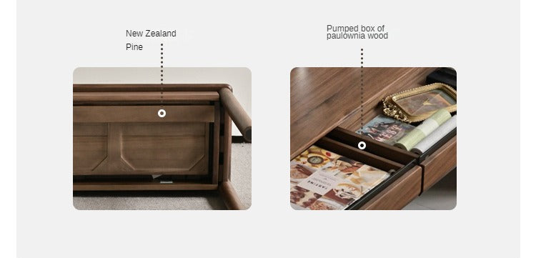 Premium Black Walnut Solid Wood Writing Desk with Drawer - Modern Home Office Furniture for Work & Study | Elegant Executive Desk for Professionals & Students