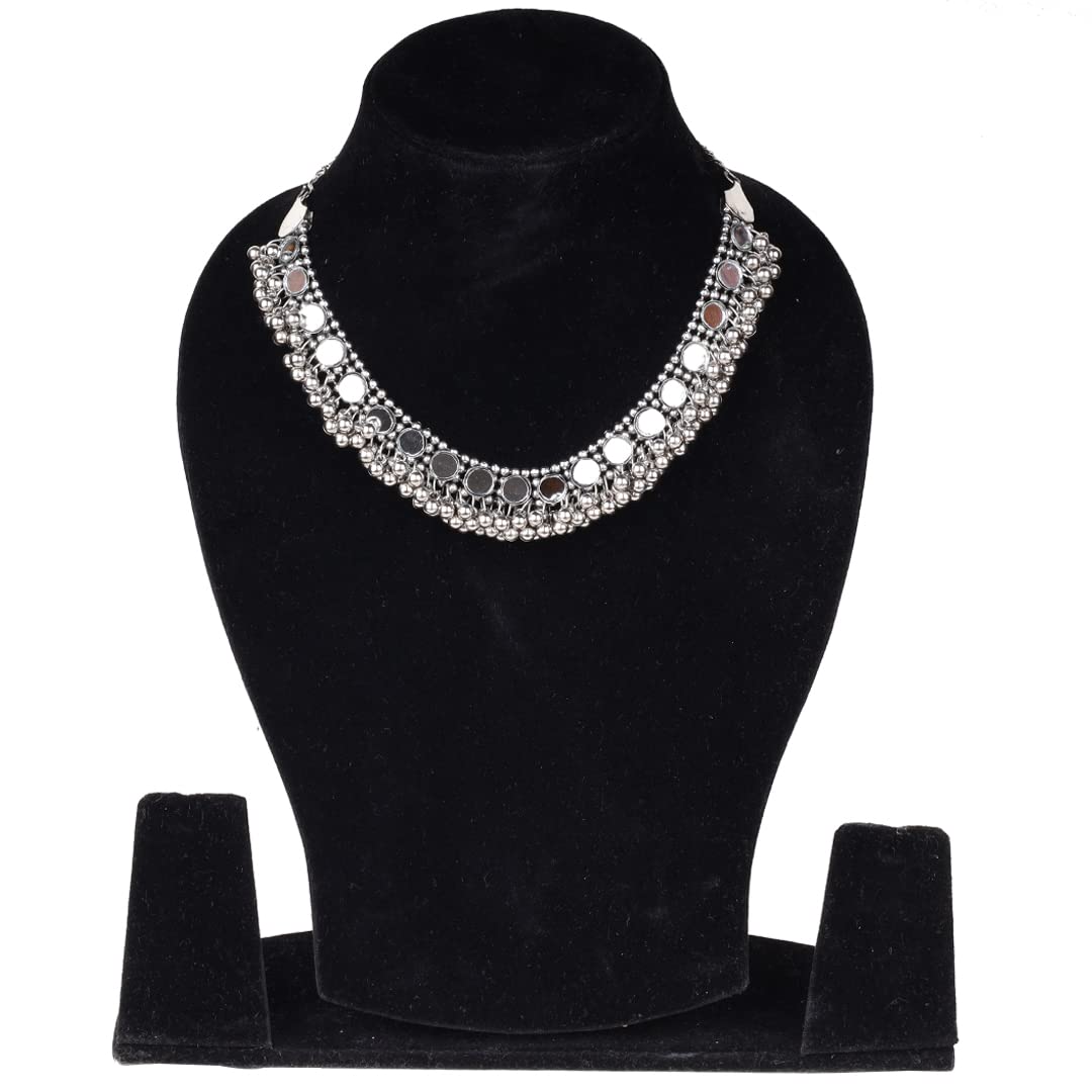 Oxidized Western Choker Necklace for Women & Girls - Stylish Aesthetic Jewelry Accessory for Parties, Weddings & Everyday Wear