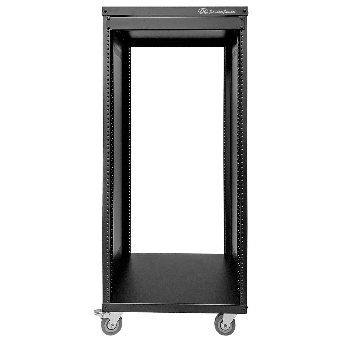 AxcessAbles RK 22U 22U Server Rack Cabinet with Casters - Compatible with US 5mm & EU 6mm Rack Standards - Heavy Duty Network Server Rack for Data Center, Home Theater, DJ Equipment, AV Gear & Computer Electronics