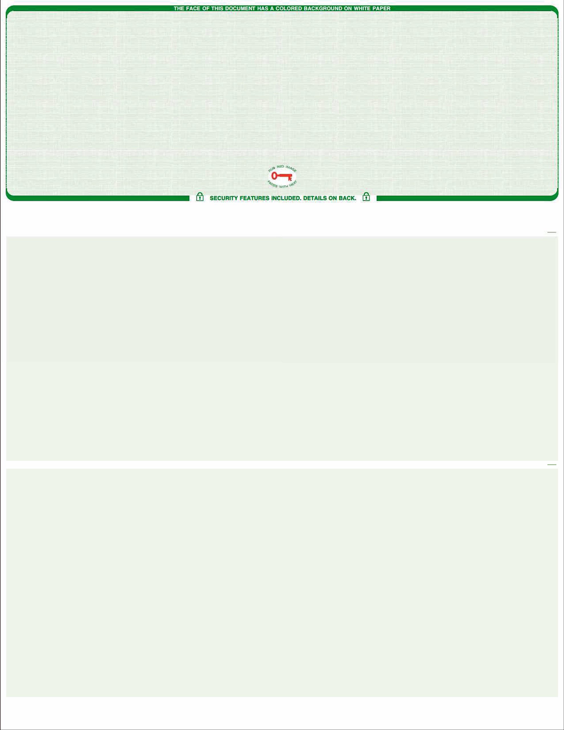 250 Blank Computer Check Stock - Top Quality Affordable Green Linen Checks for Home Office Banking and Business Use