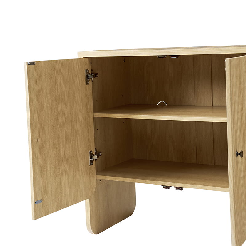 Paula Adjustable Shelf Buffet Cabinet Sideboard with Cable Management - Stylish Storage for Dining Room, Living Room & Home Office