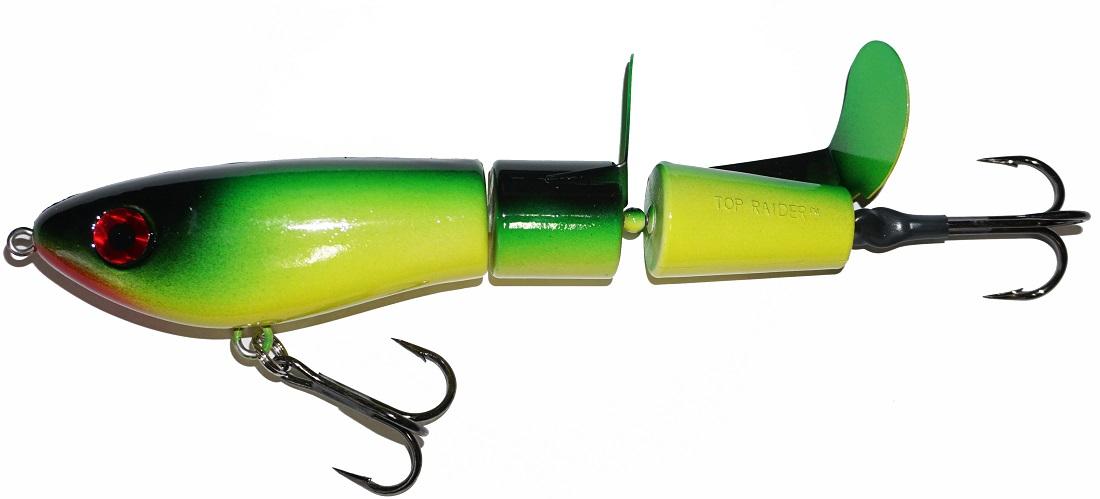 Bucher Super Topraider Surface Fishing Lure - Topwater Bass Bait for Freshwater & Saltwater - Perfect for Casting, Trolling, and Tournament Fishing