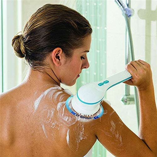 Ubersweet® Electric Bath Massage Shower Head with Deep Cleaning & Body Brush - Spa Experience at Home for Relaxation & Skin Exfoliation