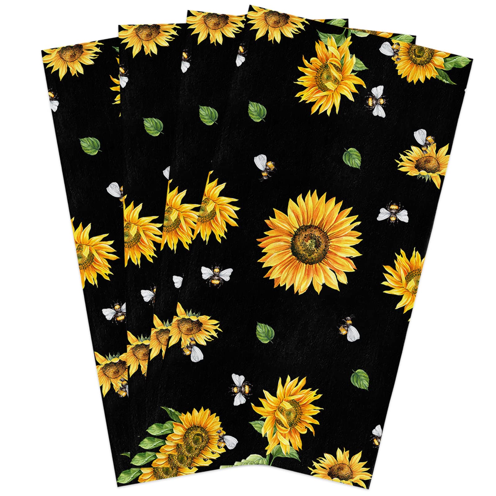 Premium Sunflower Kitchen Towels Set - 4 Pack 18