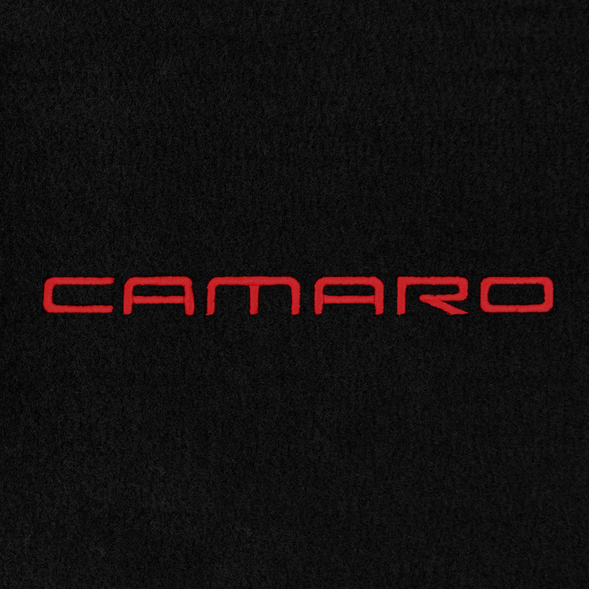Premium Custom-Fit Carpeted Floor Mats for 1993-2002 Chevy Camaro - Luxury Car Floor Liners with Red Logo (Black, Front Mats) - Perfect for Daily Commuting, Road Trips & Car Protection