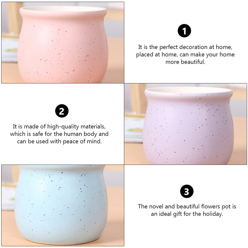 DOITOOL 4-Pack Ceramic Flower Pots - Small Succulent & Cactus Planters with Drainage Holes, Decorative Home & Garden Plant Containers for Indoor/Outdoor Plants, Perfect for Windowsill, Tabletop, and Office Decor