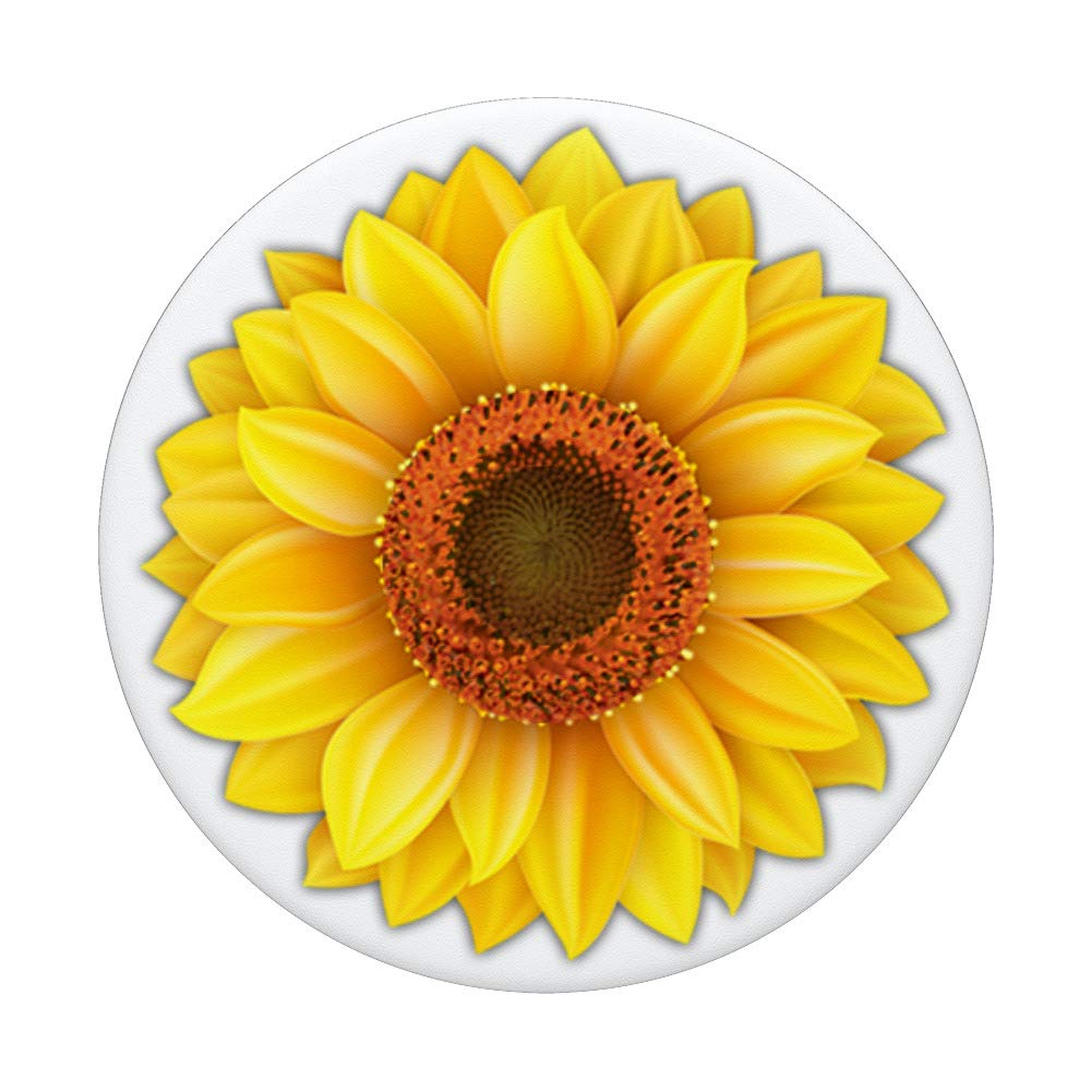 Sunflower PopSockets PopGrip - Interchangeable Phone & Tablet Stand with Collapsible Kickstand | Perfect for Hands-Free Viewing, Selfies, and Secure Grip While Traveling