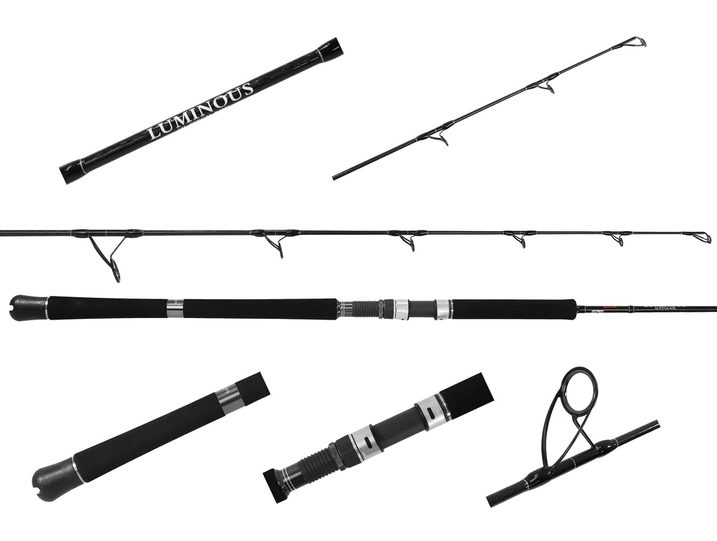 Jigging World Luminous Hi Pitch Spinning Jigging Rods - High Performance Fishing Rod for Saltwater & Freshwater - Perfect for Night Fishing & Deep Sea Angling
