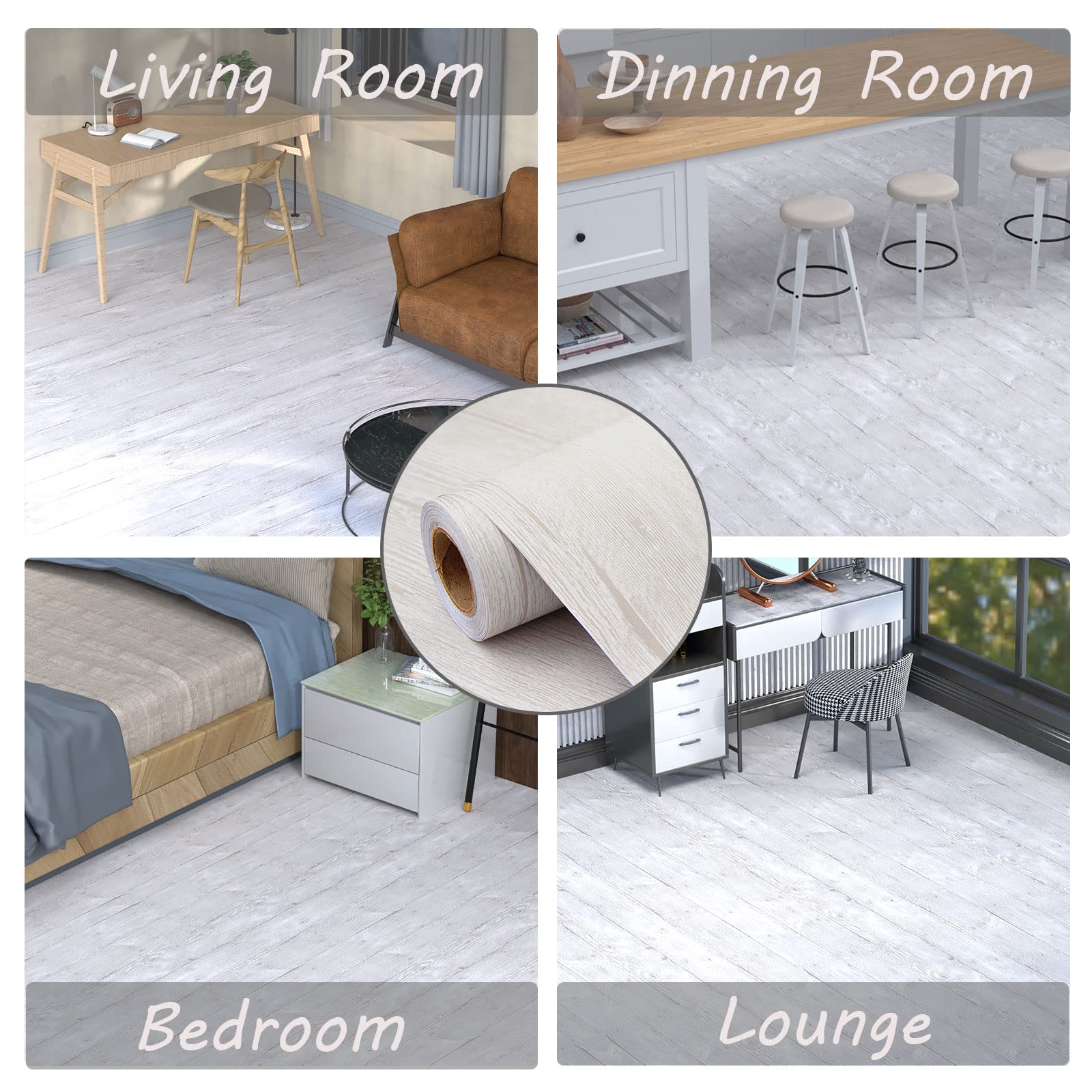 Oxdigi Peel and Stick Vinyl Flooring Roll 24