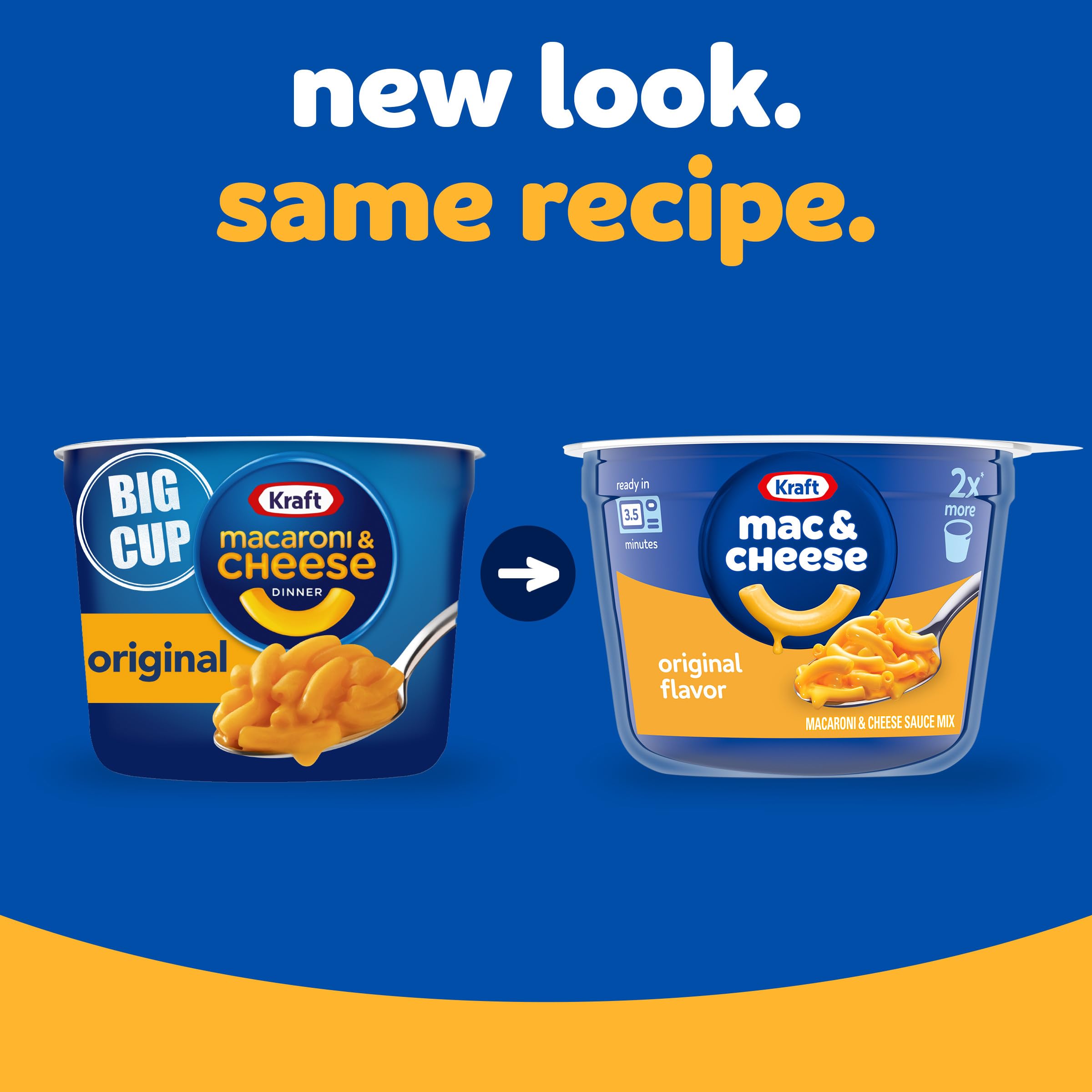 Kraft Original Mac & Cheese Dinner - Big Cup (4.1 oz) | Easy Microwave Macaroni & Cheese | Quick Lunch, Snack & On-the-Go Meals