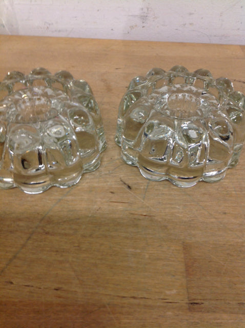 2-Pack Glass Candle Holders - Elegant & Durable for Home Decor, Wedding Centerpieces, Romantic Dinners & Spa Relaxation