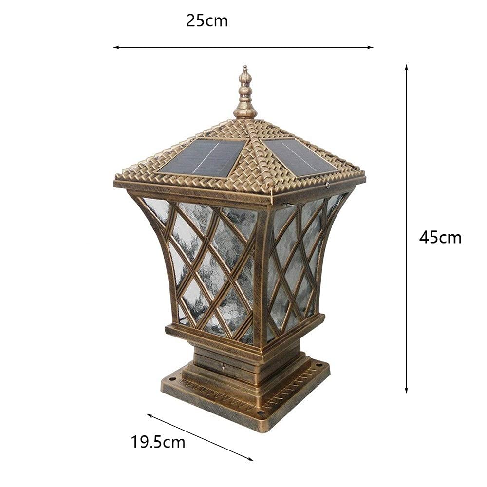 Solar LED Post Lights - Waterproof Outdoor Wall Lamp for Courtyard, Garden, Villa - IP65 Rainproof & Rustproof Gate Post Lamp - Residential Lighting Column - Perfect for Pathways, Driveways, and Landscape Lighting (Color: Silver)