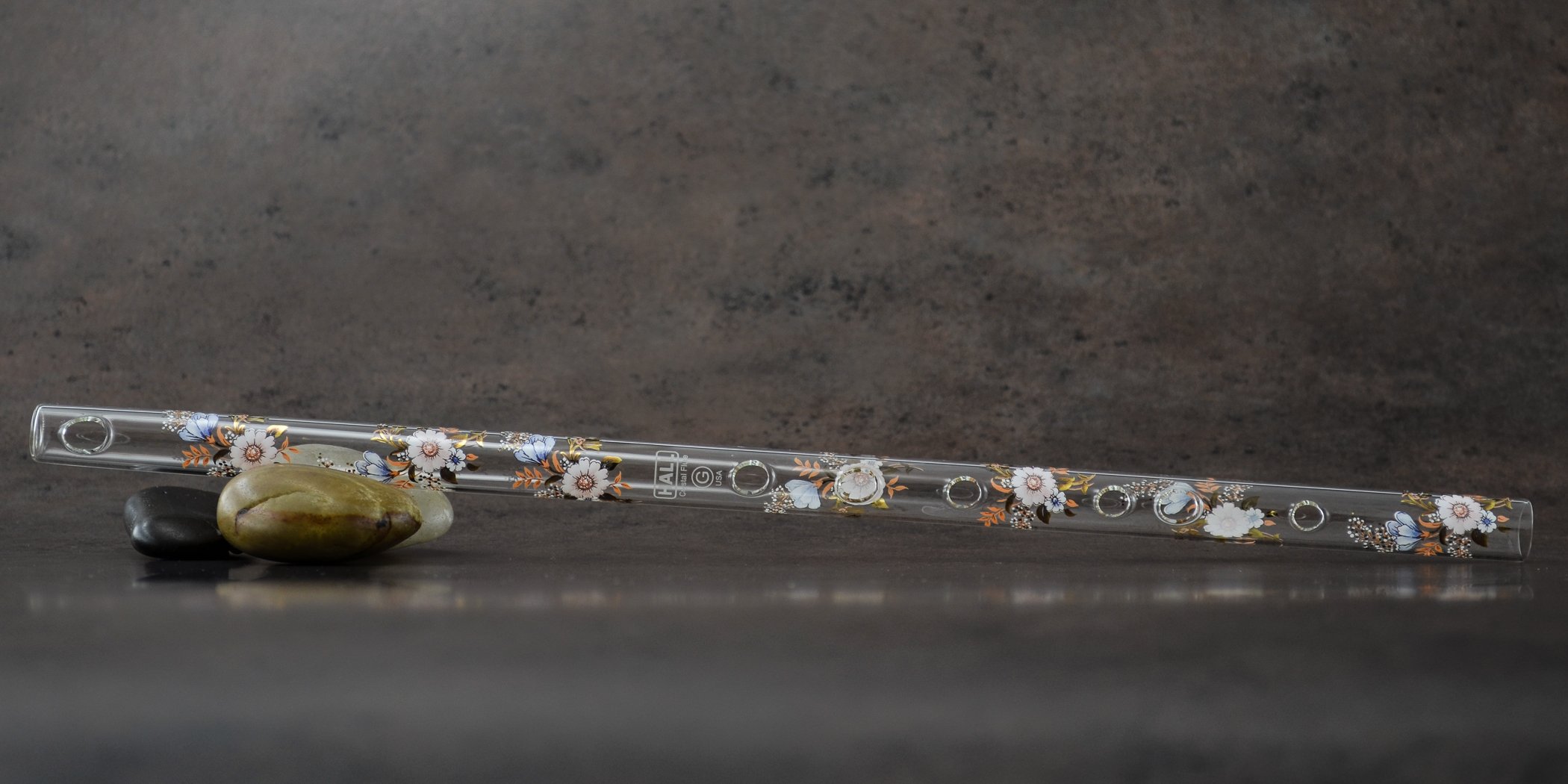 Hall Crystal Flute 21702 - Offset Glass Flute in G Key - Carolina - Perfect for Wedding Toasts, Anniversary Celebrations & Elegant Dinner Parties
