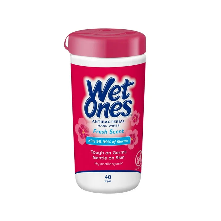 Wet Ones Original Fresh Scent Hand Wipes - Antibacterial & Moisturizing - Travel, Office, Gym & On-The-Go Use (Assorted Sizes)