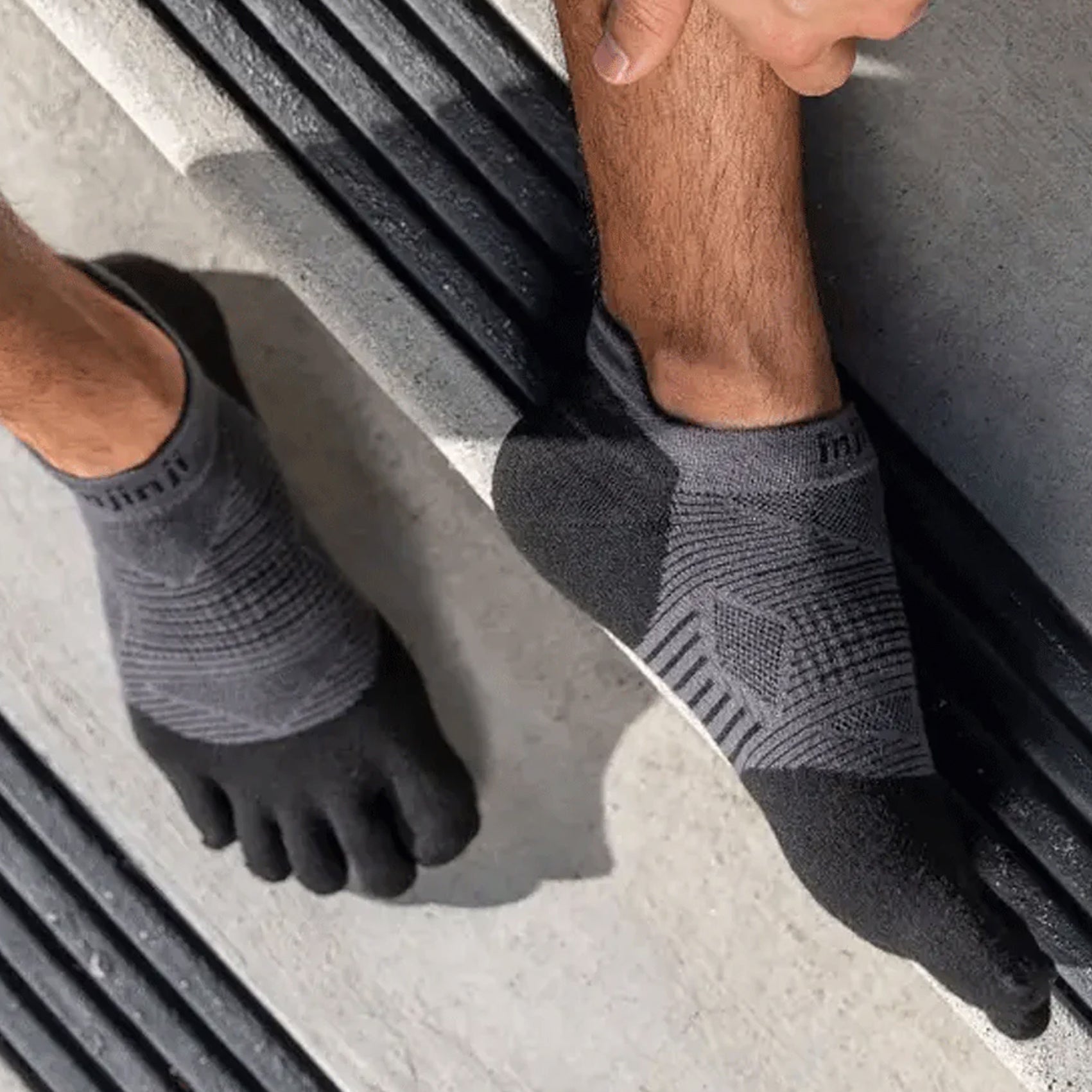 Injinji Run Lightweight No-Show Socks for Men & Women - Breathable Toe Socks for Running, Hiking & Athletic Performance