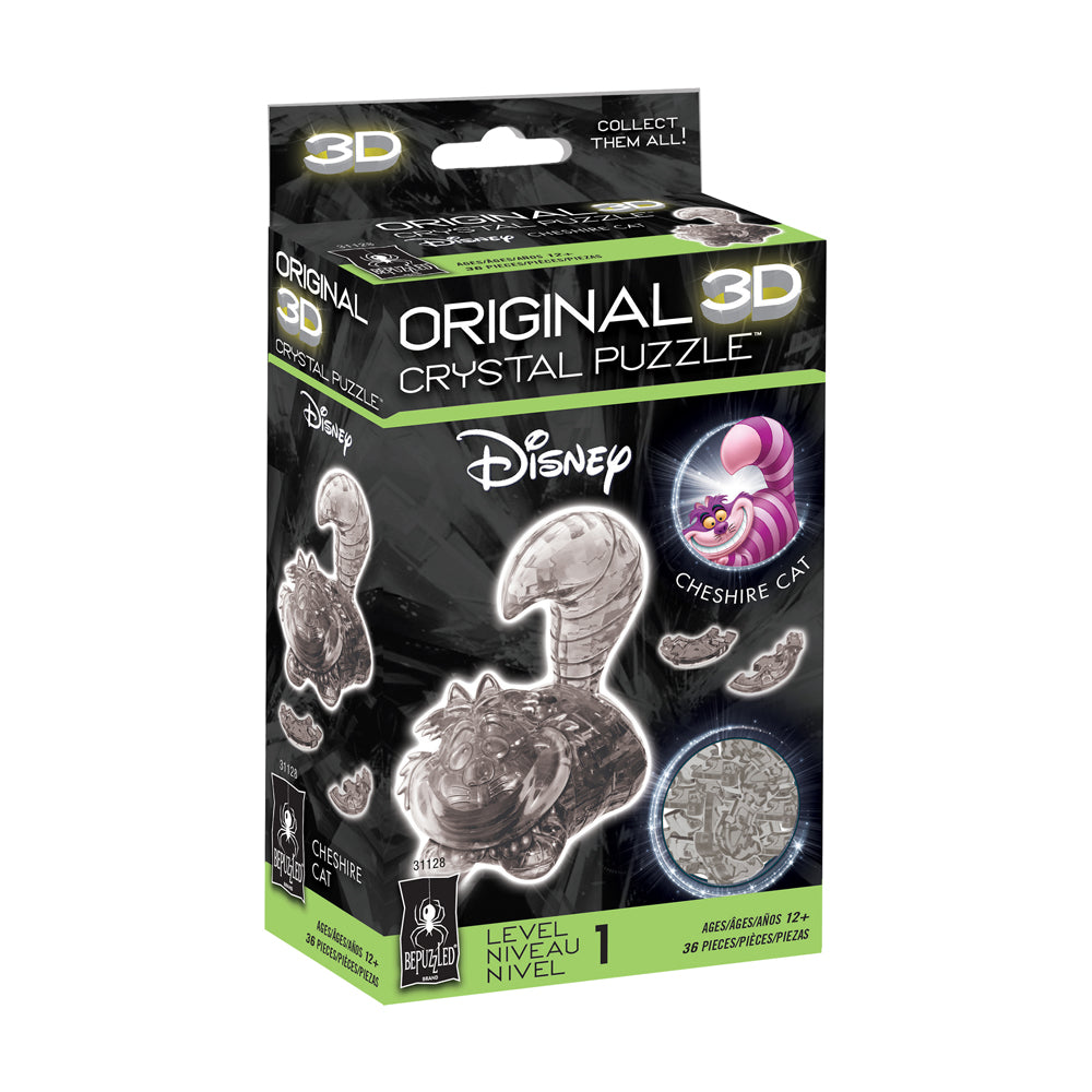 Disney Cheshire Cat 3D Crystal Puzzle - 36 Piece Brain Teaser for Adults & Teens | Fun Family Game Night & Disney Collector's Item