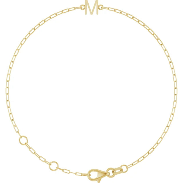 Personalized Classic Initial Mini Paperclip Bracelet - Stylish & Trendy Jewelry for Women, Girls | Perfect Gift for Birthday, Anniversary, Valentine's Day