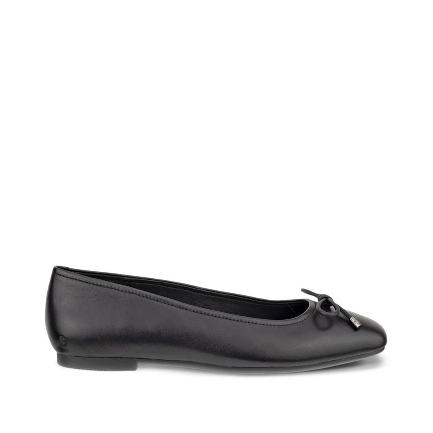 ECCO Women's Margot Black Ballerina Flats with Bow - Comfortable & Stylish Shoes for Work, Office, and Casual Outfits