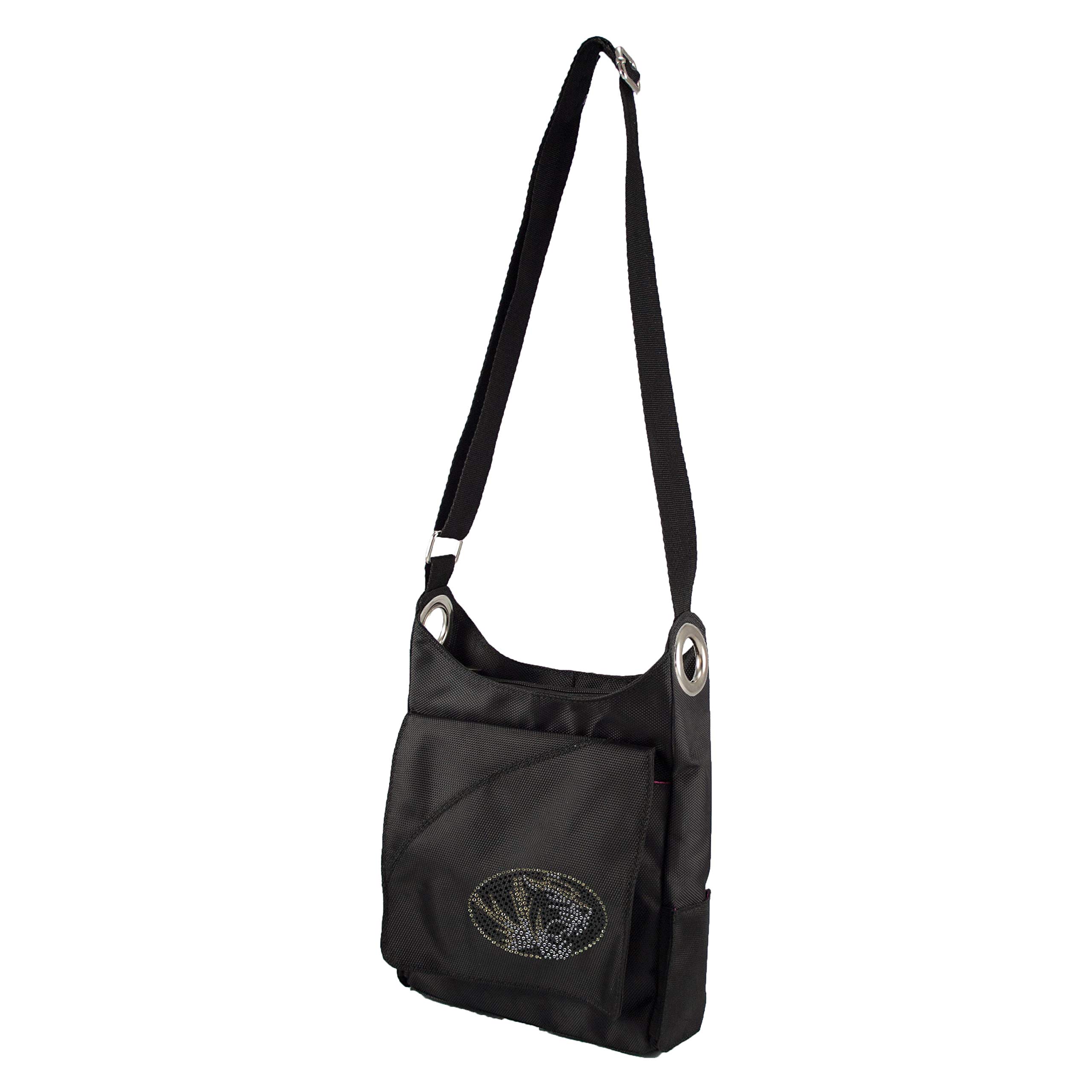 Littlearth NCAA Sport Noir Sheen Cross-Body Bag - Stylish College Team Logo Purse for Women - Perfect for Game Day, Campus Life & Everyday Use