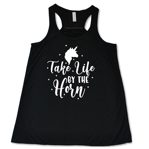 Take Life By The Horns T-Shirt - Motivational Quote Tee for Men & Women - Perfect for Gym, Workouts, and Everyday Inspiration
