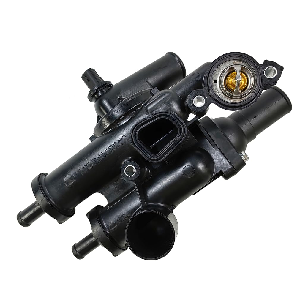 Thermostat Housing Assembly Kit with Sensor - Compatible with Chrysler 200 Sebring, Dodge Avenger Caliber Journey, Jeep Compass Patriot - OE# 68003582AB 902-319 4884571AB 55111016AD - Perfect for Engine Cooling System Repair & Maintenance