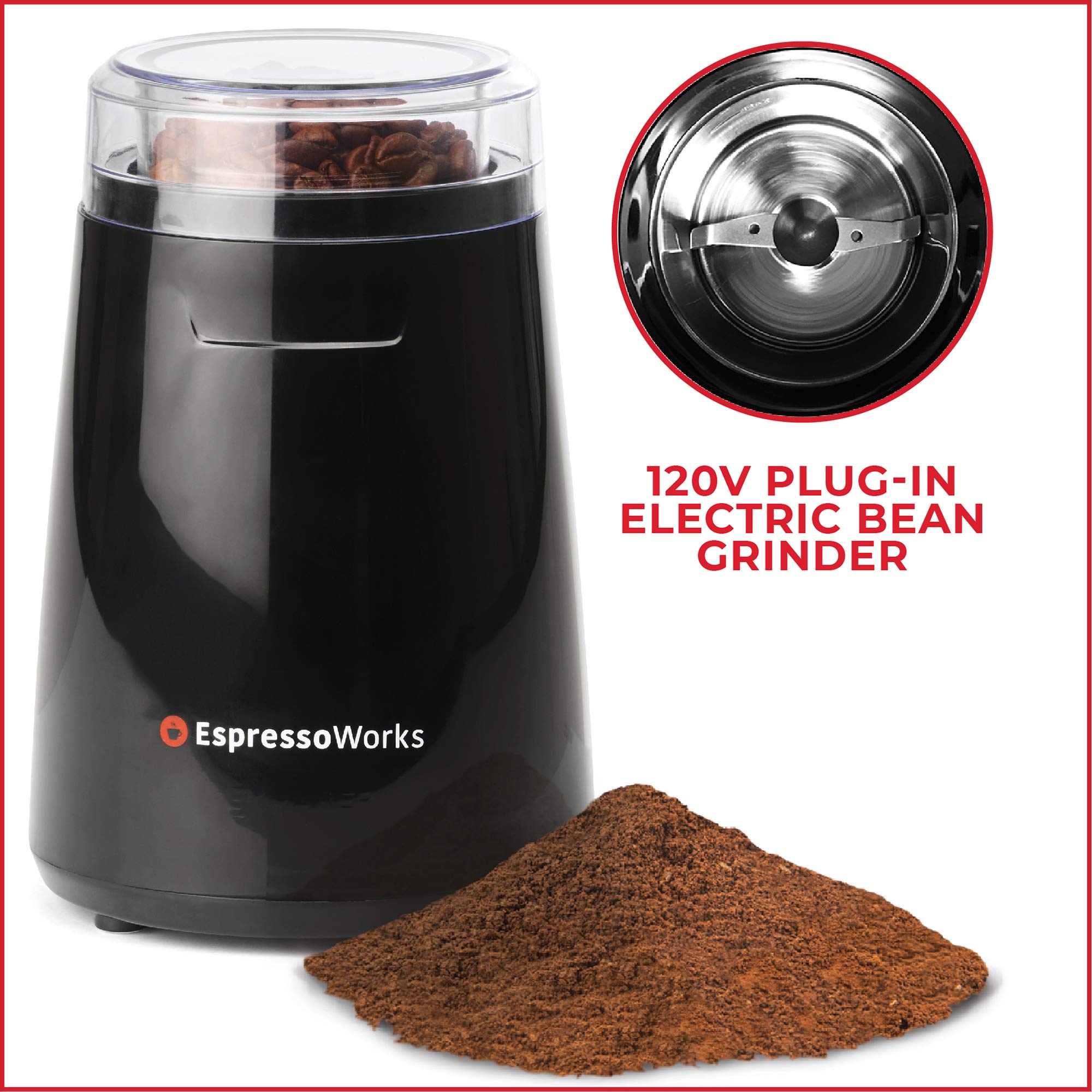 EspressoWorks 19-Bar Professional Espresso Machine with Milk Frother - 10-Piece All-in-One Coffee Maker Set for Latte & Cappuccino - 1250W Fast Heating - Perfect for Home & Office Use - Rose Gold (Ideal Coffee Gift Set)