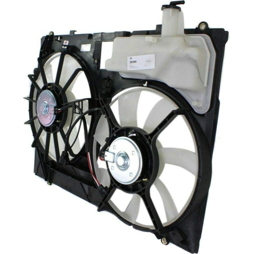 Toyota Sienna 3.5L 2007-2010 Dual Radiator Cooling Fan Blade Assembly Set - Replacement Part #13448008 & #620574 - Perfect for Engine Overheating Prevention & Summer Driving