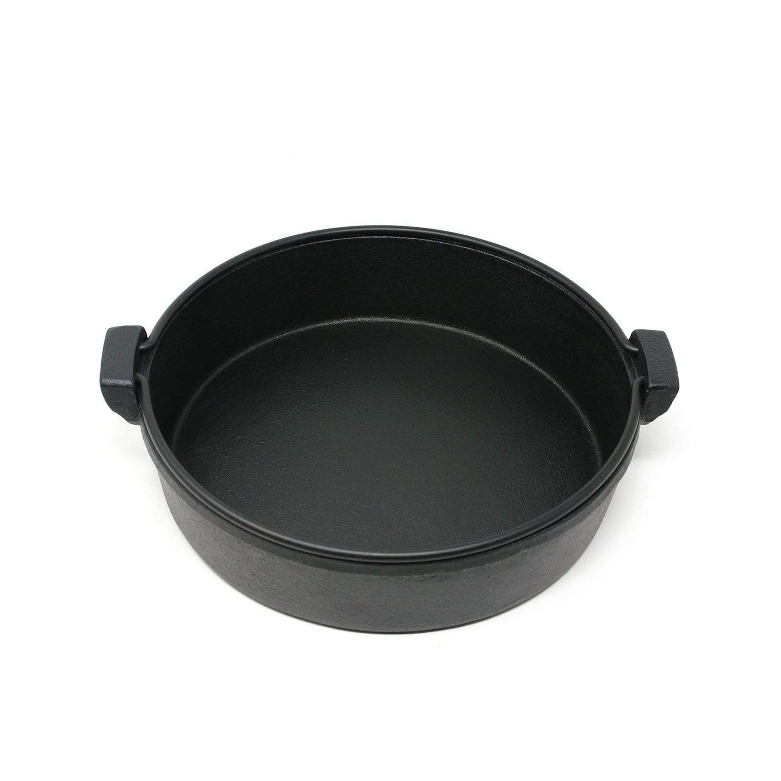 Premium Ikenaga Cast Iron Sukiyaki Pan with Double Handles – Heavy Duty Induction Compatible – Perfect for Japanese Hot Pot, Stir Fry & Tabletop Cooking