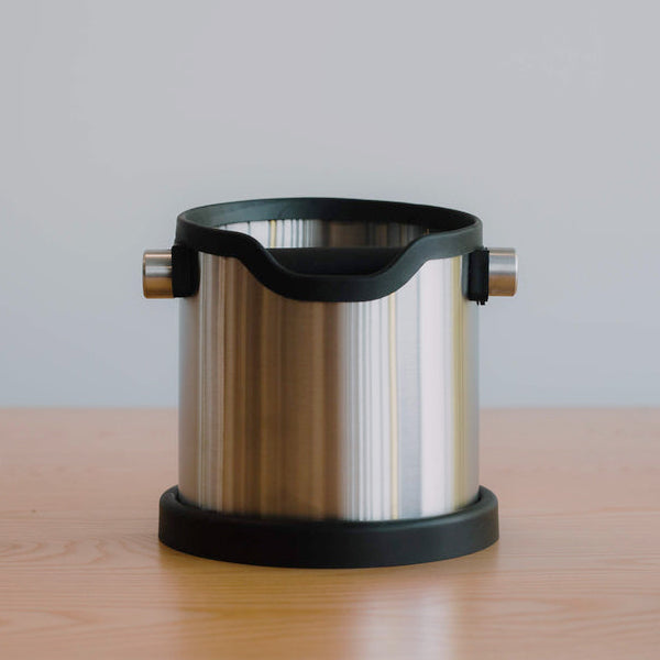 Premium Rhino SS Knock Box - Durable Stainless Steel Coffee Grounds Container for Espresso Machines | Perfect for Home Baristas & Coffee Shops | Compact & Hygienic Coffee Waste Disposal Solution