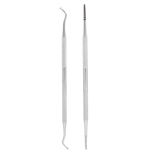 2PCS Stainless Steel Ingrown Toenail Treatment Kit - Dual-End Nail Picker & File for Professional Pedicure & Home Care | Salon & Personal Foot Care Solution