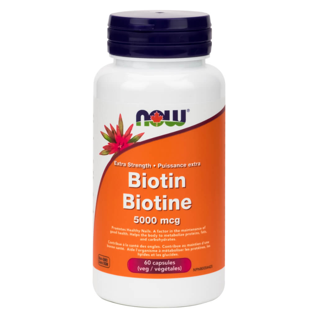 Biotin 5000mcg Hair Skin & Nails Supplement - Supports Healthy Hair Growth & Strong Nails for Women & Men - Daily Vitamin B7 Capsules for Beauty & Wellness