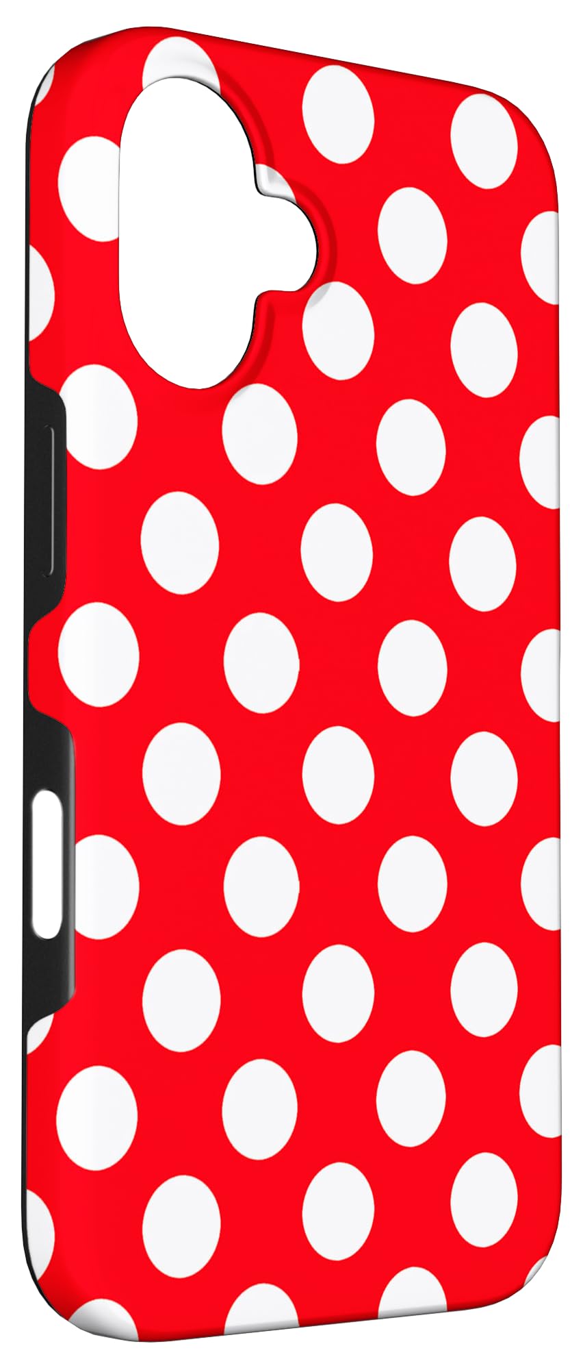 iPhone 16 Case - Red with White Polka Dots Design | Slim Protective Cover for iPhone 16 | Perfect for Everyday Use, Travel & Gift Giving
