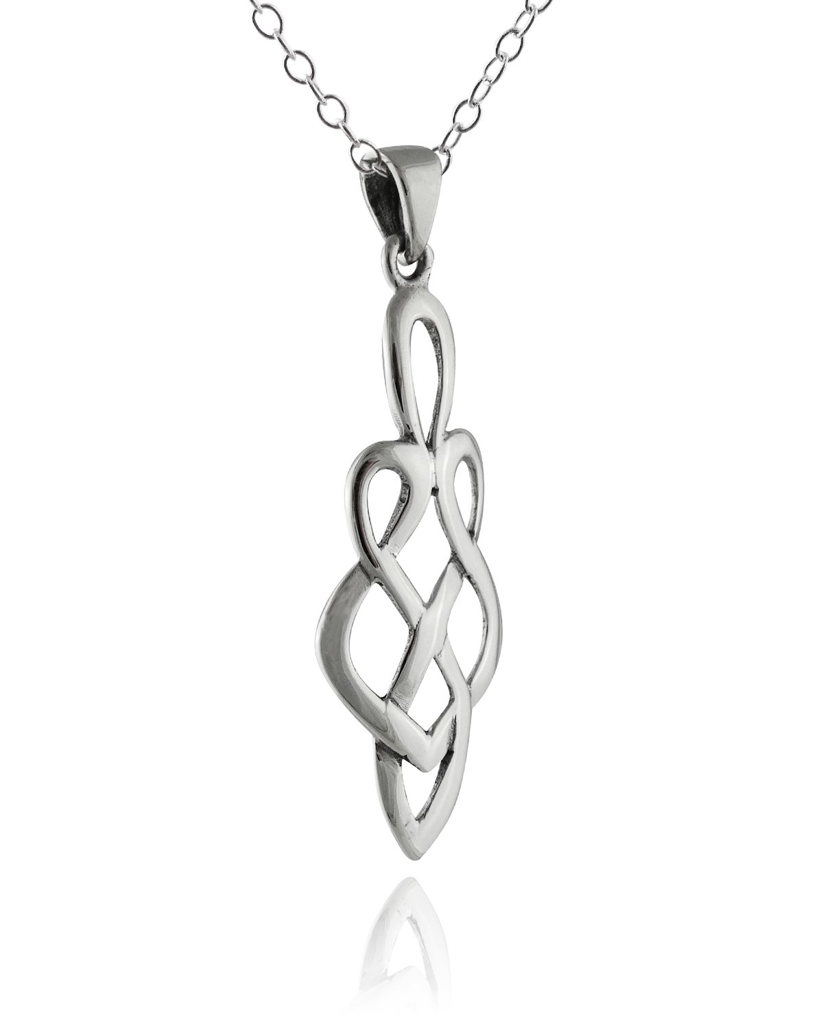 Sterling Silver Celtic Knot Necklace for Women - Elegant Irish Jewelry Gift for Her, Perfect for St. Patrick's Day, Weddings & Special Occasions