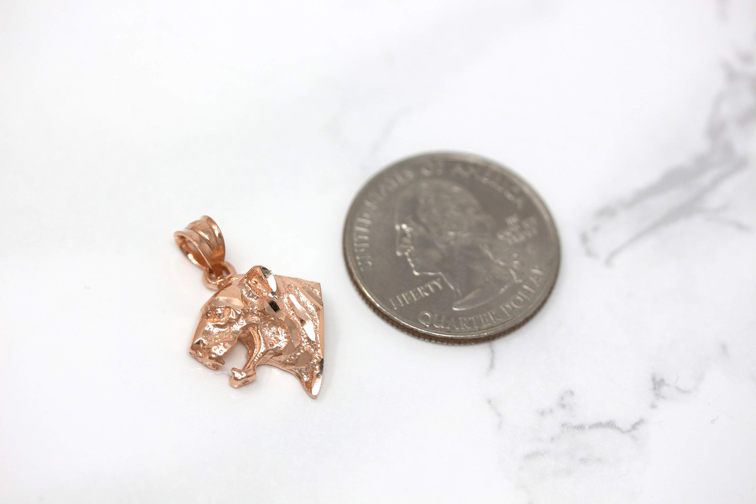 14K Gold Tiger Head Charm Pendant Necklace for Women - Elegant Animal Jewelry Gift for Birthday, Anniversary & Special Occasions