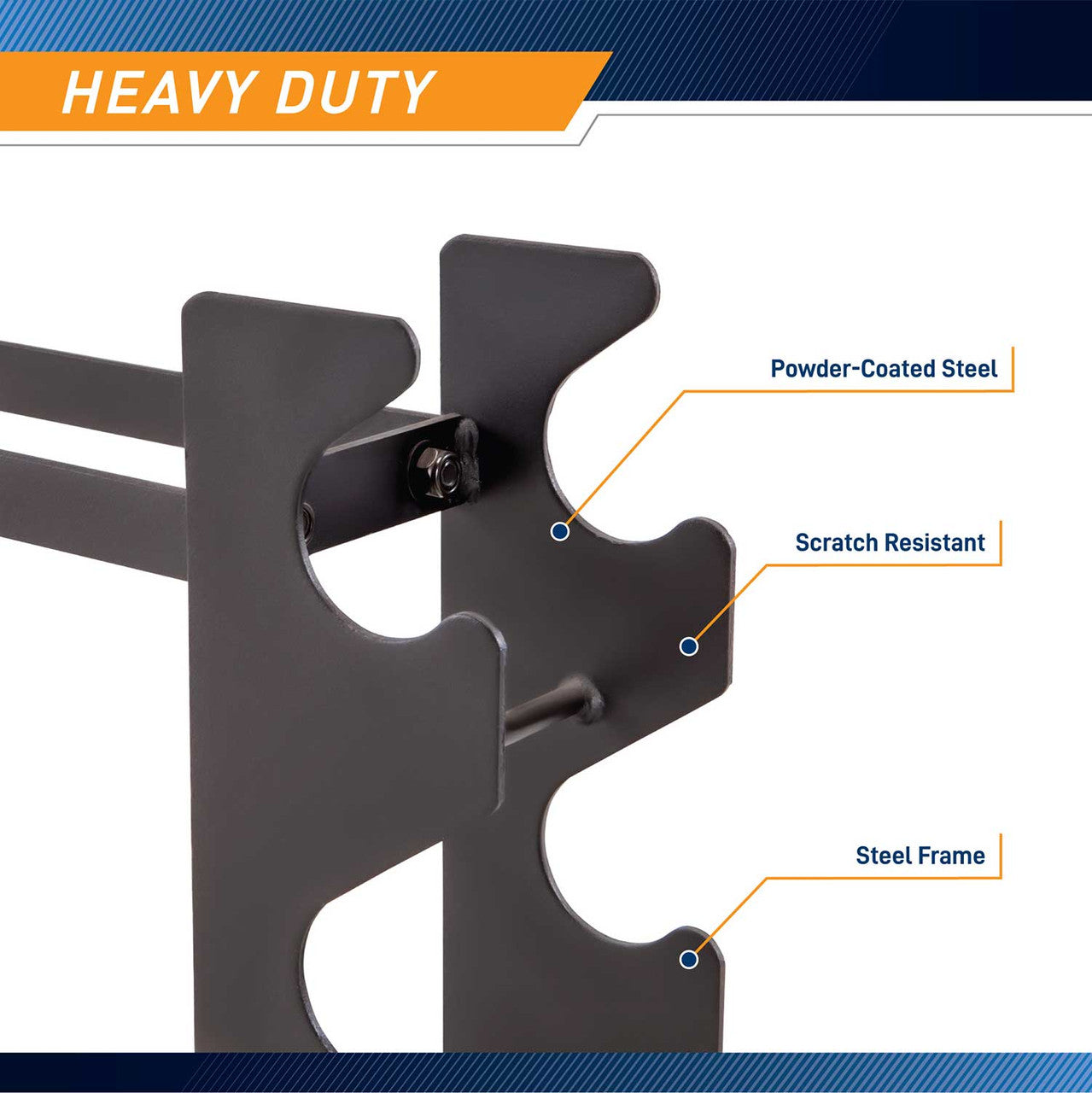 Marcy DBR 56 Compact Dumbbell Rack - Space-Saving Home Gym Equipment for Strength Training & Weight Lifting - Perfect for Small Spaces, Basements & Home Workouts