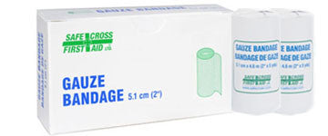 Sterile Gauze Bandage Roll 5.1cm x 4.6m (2-Pack) - First Aid Wound Care for Cuts, Burns & Injuries | Medical Grade Cotton Bandages for Home, Hospital & Emergency Kits