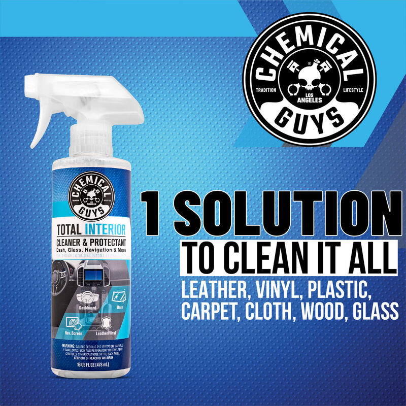 Chemical Guys Total Interior Cleaner & Protectant - 16oz Car Interior Cleaner for Leather, Vinyl & Plastic - Safe for Cars, Trucks & SUVs - Perfect for Deep Cleaning & UV Protection