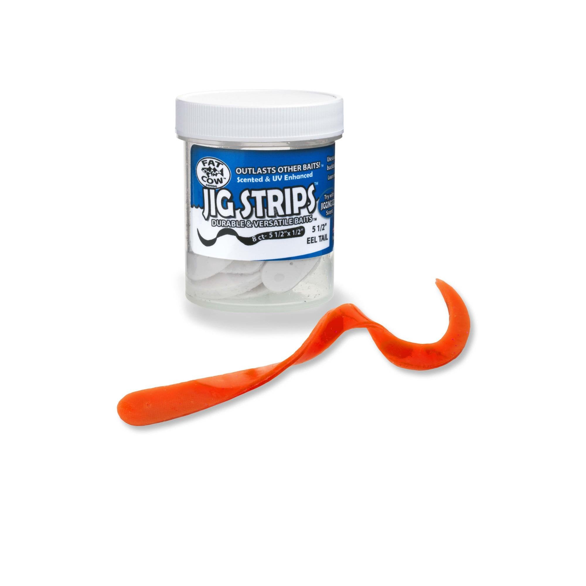 Premium Fat Cow Jig Strips Eel Tail 5.5